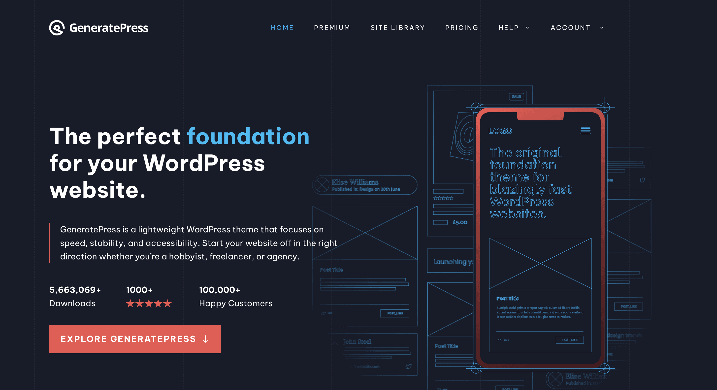 GeneratePress page layout